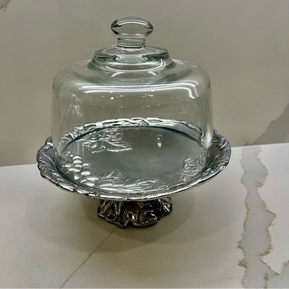 Arthur Court Pedestal Aluminum Cheese/Dessert/Treat/Cookie Stand - Picture 2 of 12